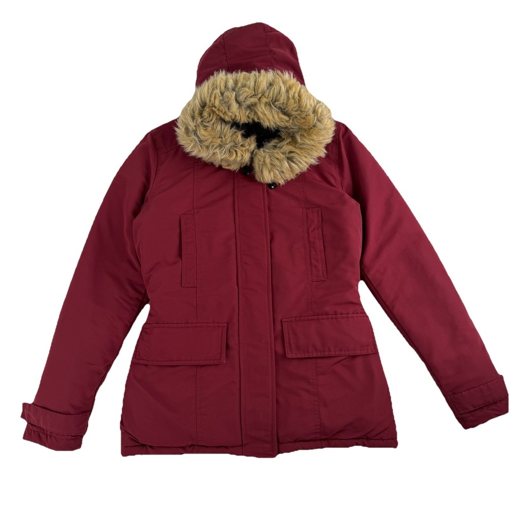 Bluenotes Parka Coat Insulated Hooded Removable‎ Fur Pockets Winter Gorpcore XS
